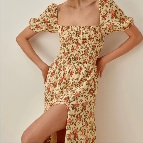 Reformation Meadow Yellow Floral Dress - Picture 5 of 5